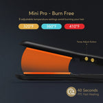 Terviiix mini travel hair straightener temperature controls