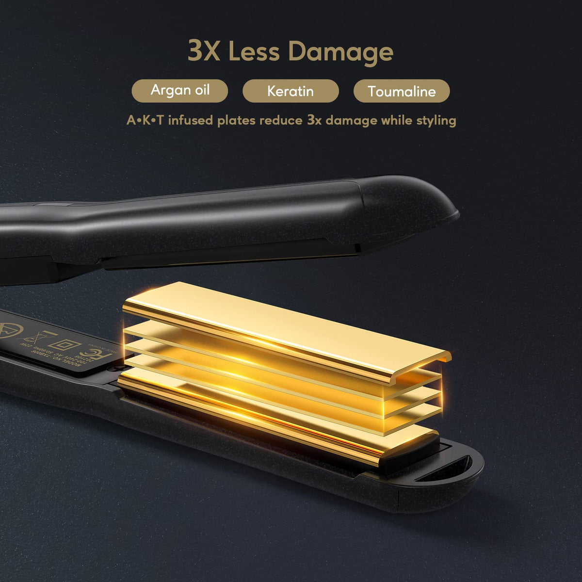 Terviiix flat iron being used on short hair