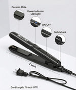 Melydo mini hair straightener in travel packaging