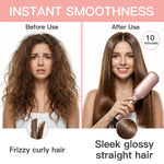 Side profile of Megawise ionic straightener with anti-scald bristles
