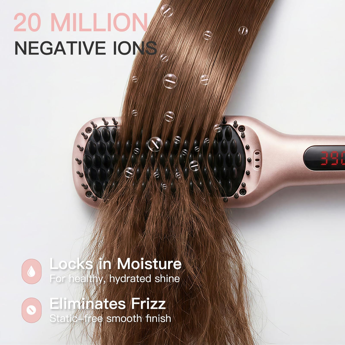 Close up of nano ceramic coated teeth on Megawise straightener