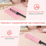 Side view of Amijeal silicone hot tools holder on vanity