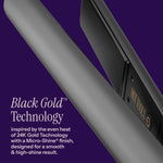 Hot Tools flat iron ceramic titanium plates detail