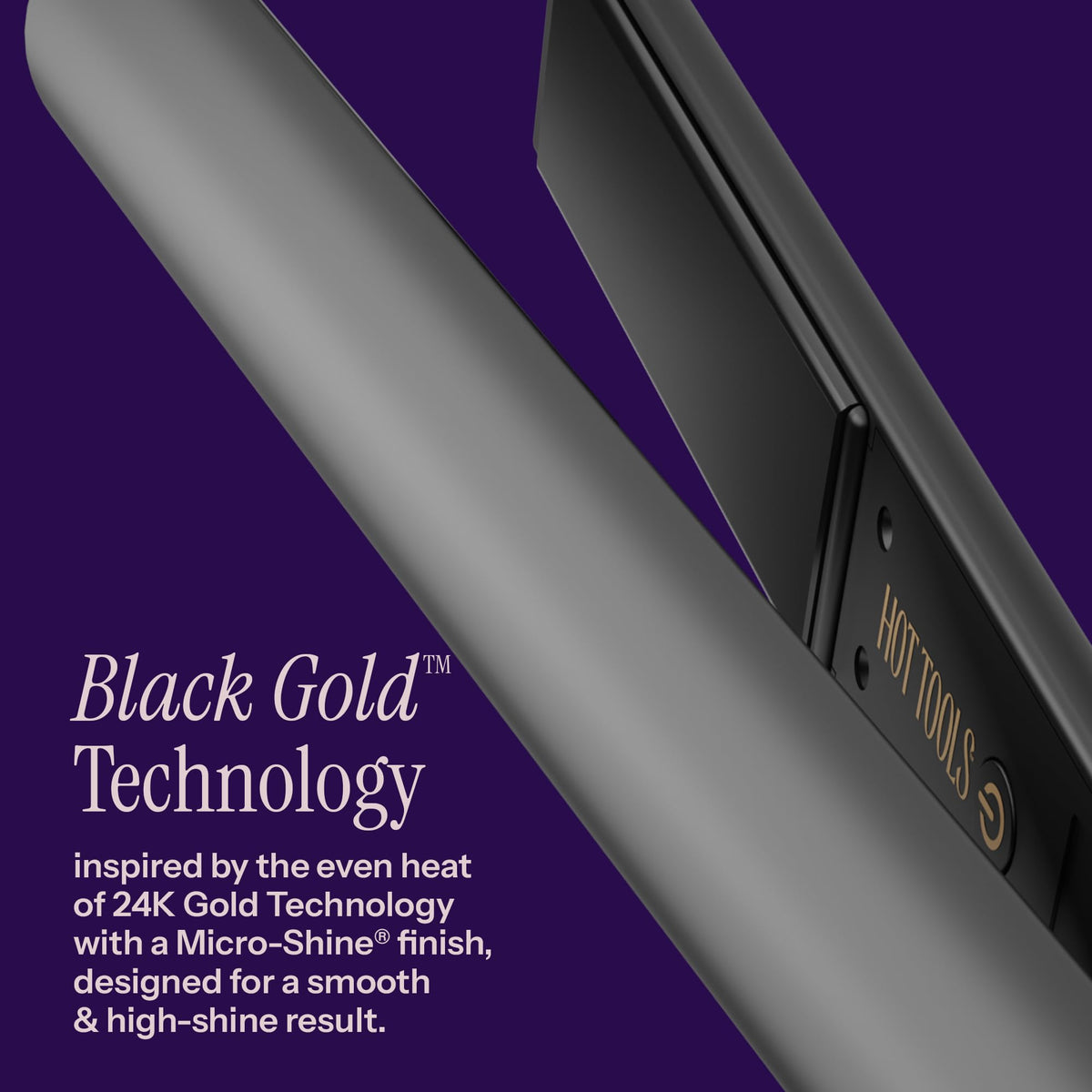 Hot Tools flat iron ceramic titanium plates detail
