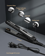 Wavytalk mini flat iron demonstrating styling on short hair