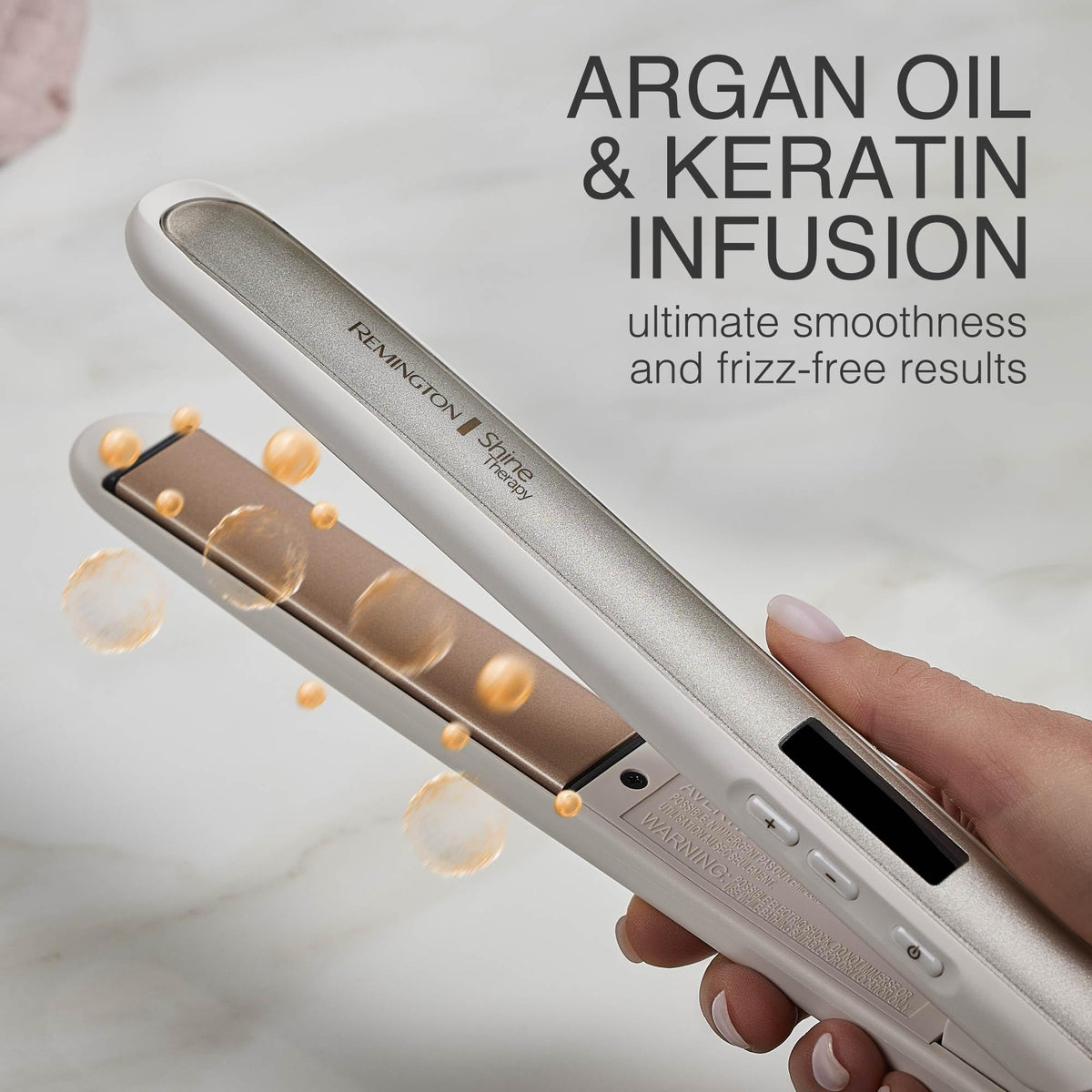 Styling demonstration with Remington shine therapy tool