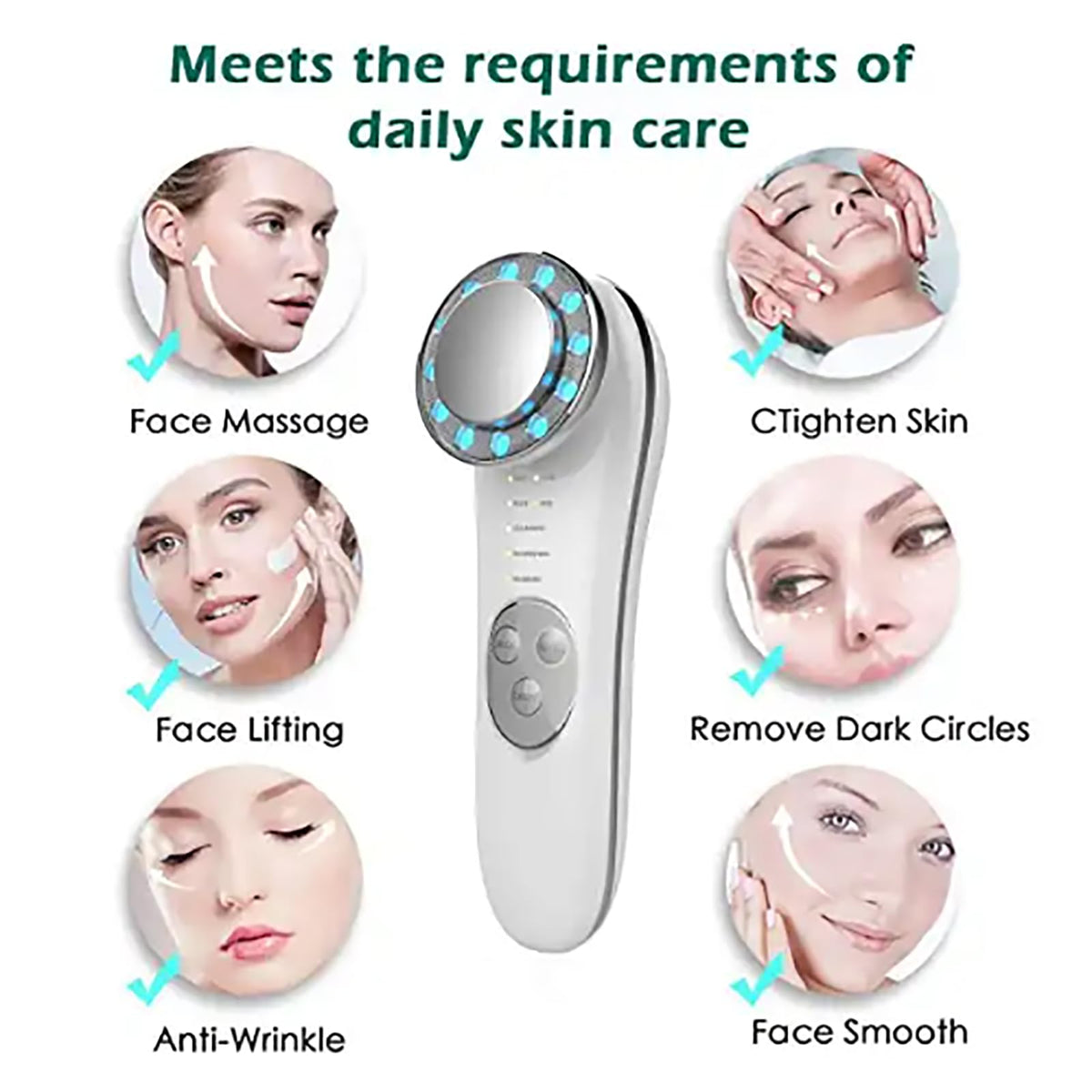 Portable skin tightening machine for home and travel use.