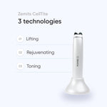 Close up of Zemits CellTite galvanic skin tightening head