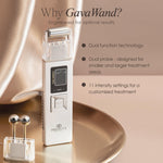 Close up of galvanic roller head for facial firming