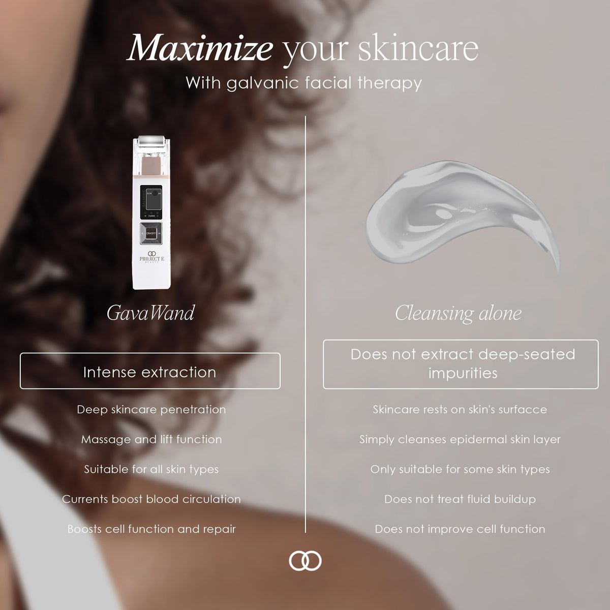 Project E Beauty professional skincare device in hand