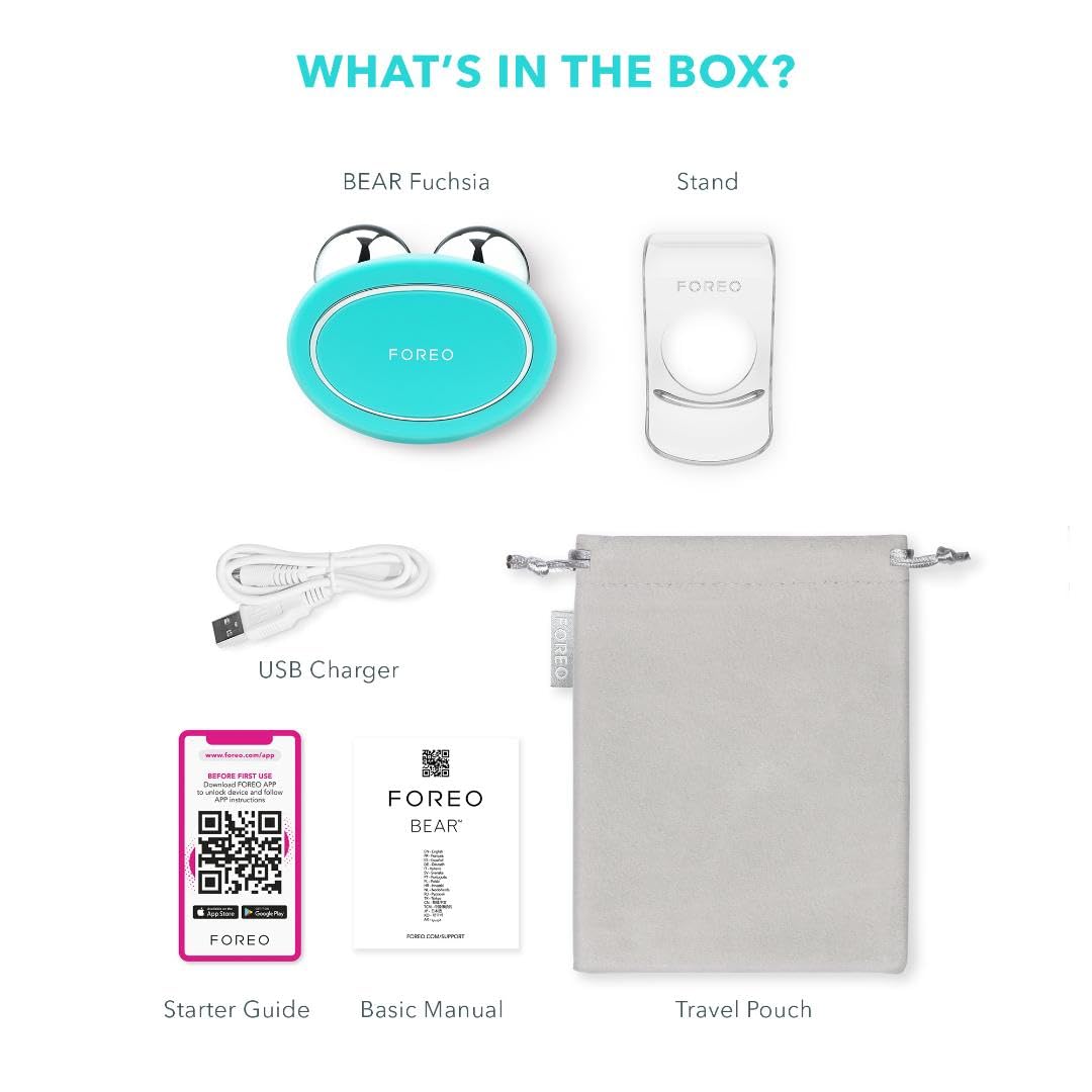 Foreo Bear mint edition showing LED indicator lights