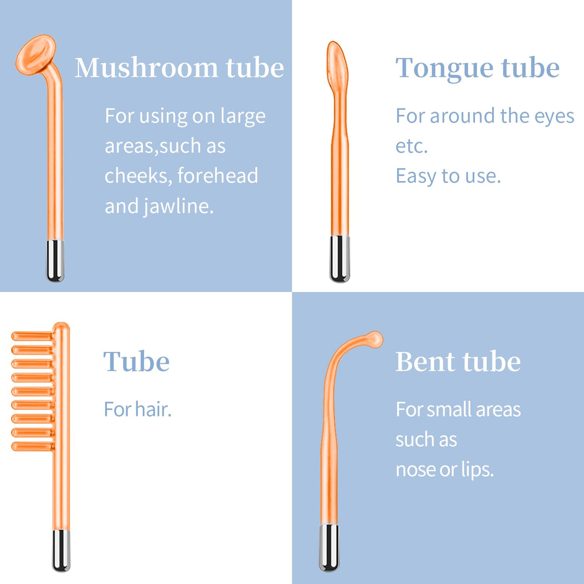 Tumakou skin therapy wand with four glass electrode tubes
