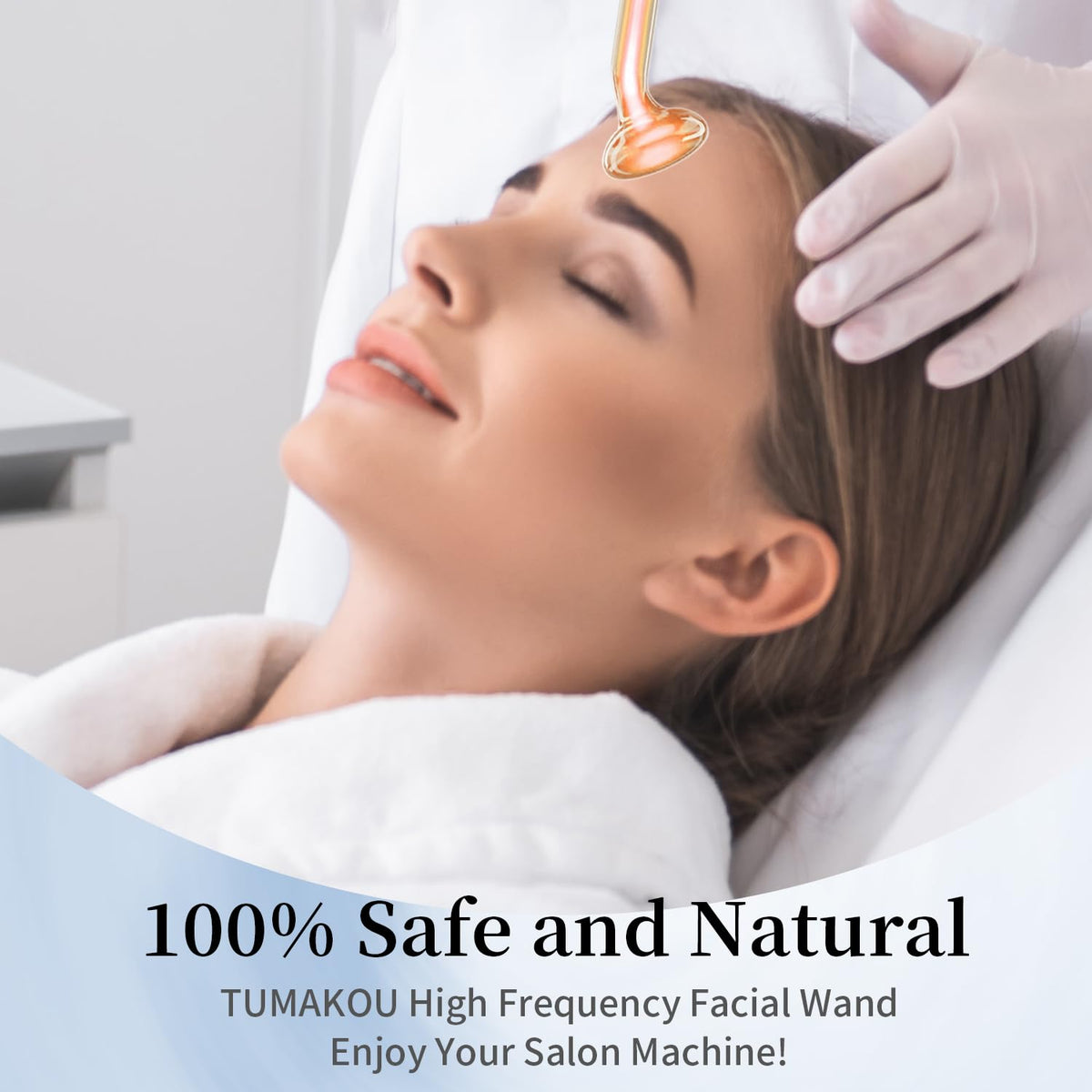 Bent glass tube for under eye dark circle reduction