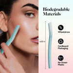 BULIMICA dermaplane razor for women with its protective silicone cover safely attached to the top.