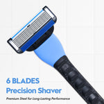 Premium black dermaplaning tool with textured non-slip grip close up