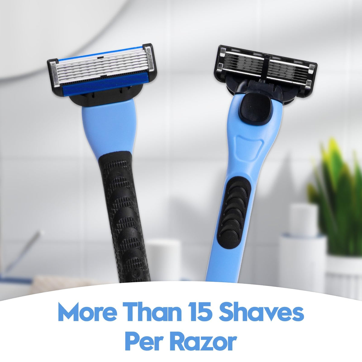Side view of black metal facial razor showcasing its ergonomic design
