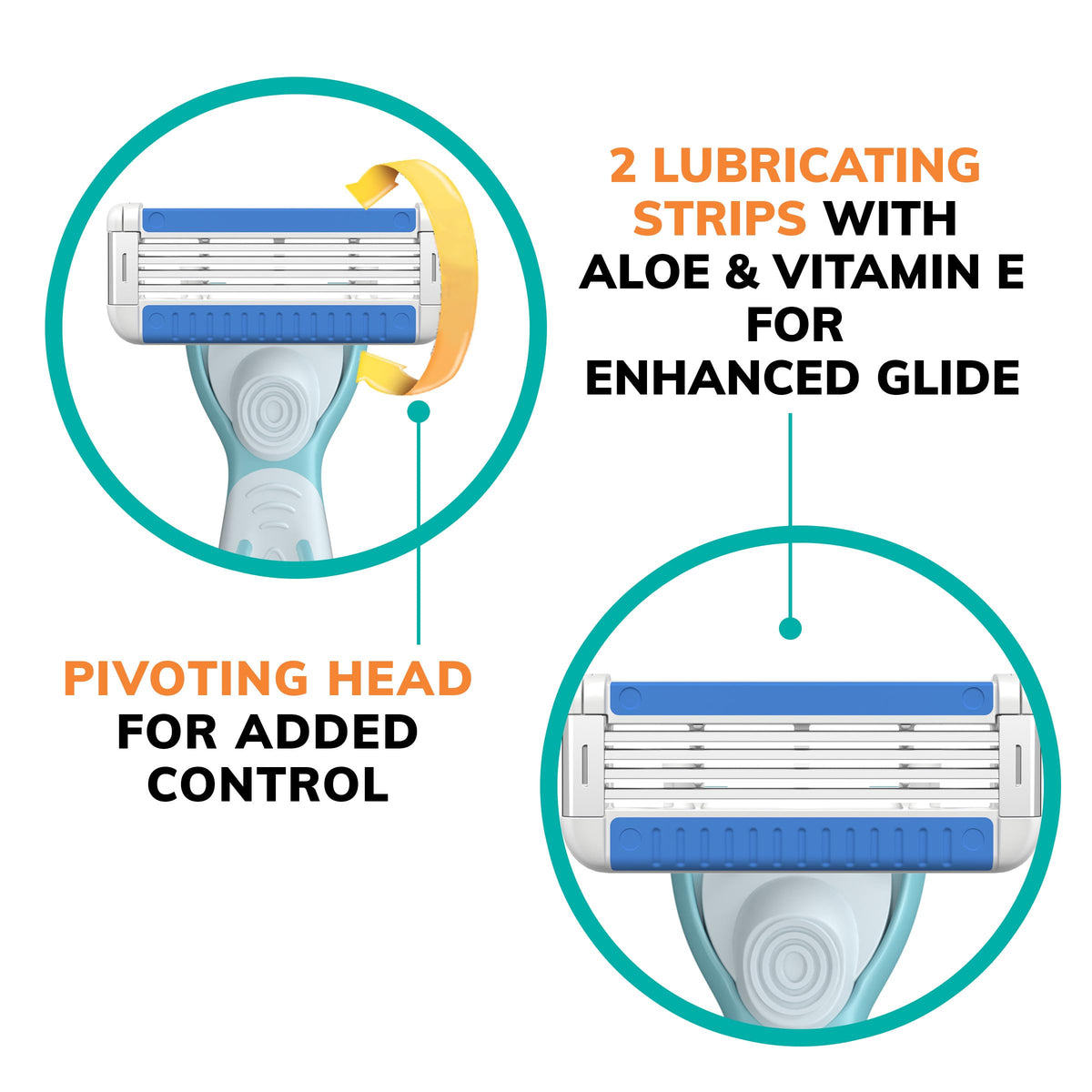 Ergonomic shaving handle held in hand demonstrating secure grip structure