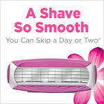 Schick Quattro razor refill pack back view with details
