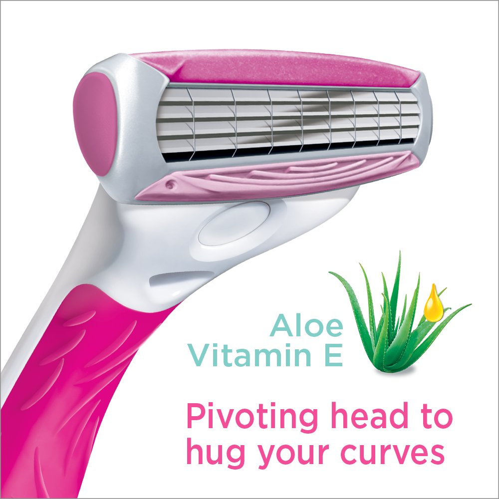 Side view of Schick Quattro Ultra Smooth blade technology