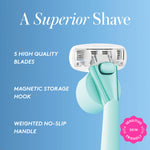 Athena Club five blade cartridge razor head close up view
