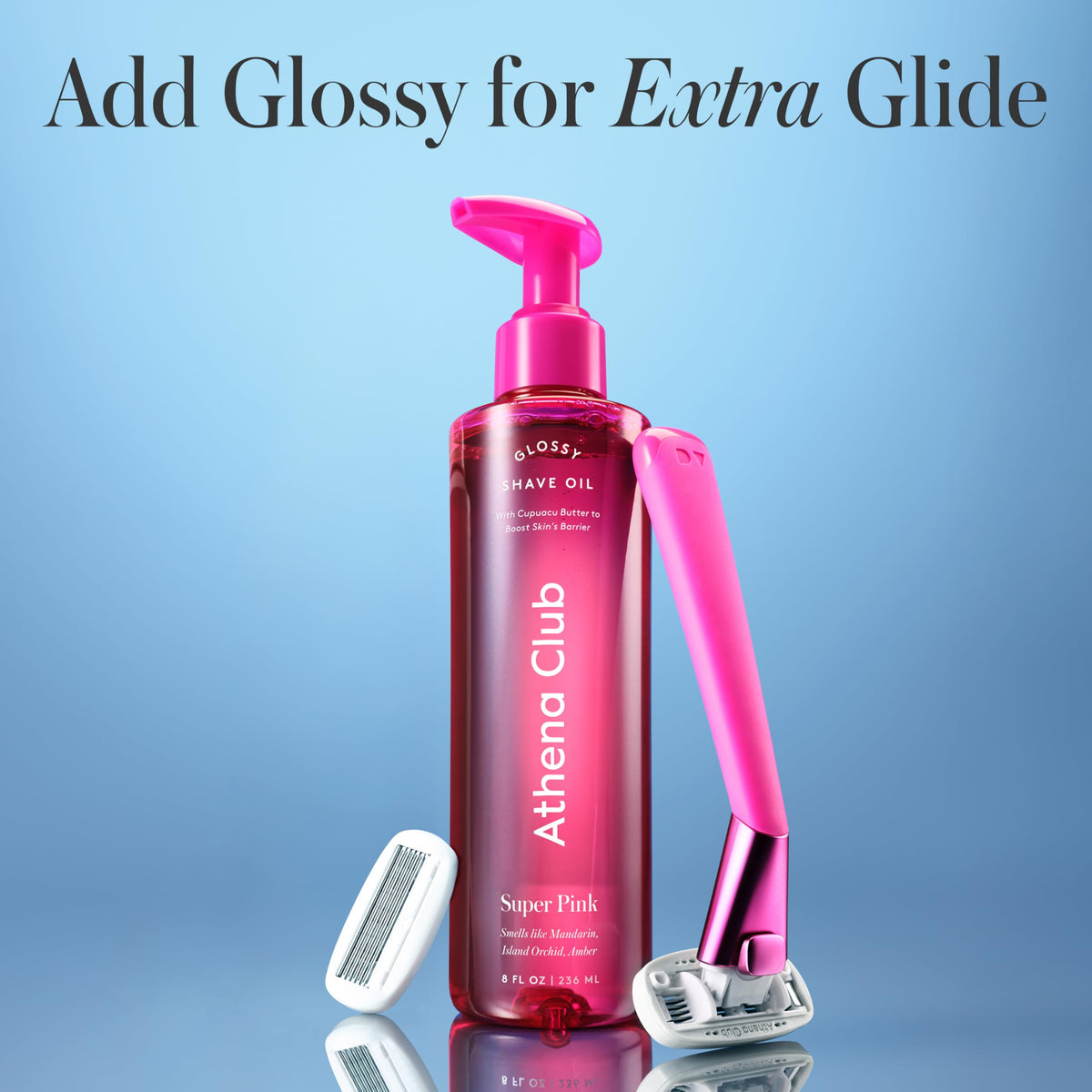 Athena Club sensitive skin razor moisturizing strip display