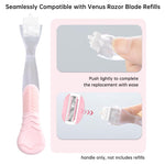 Ergonomic non slip grip detail on the TEITEAI pink replacement handle