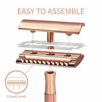Bambaw safety razor being held to demonstrate grip