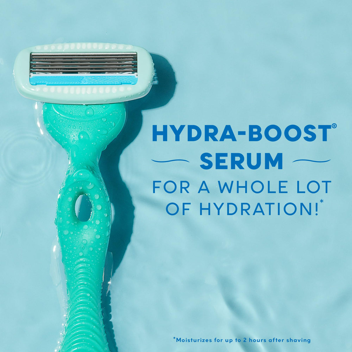 Schick Hydro Silk 5 curve-sensing blades close up
