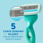 Schick Hydro Silk women razor ergonomic teal handle