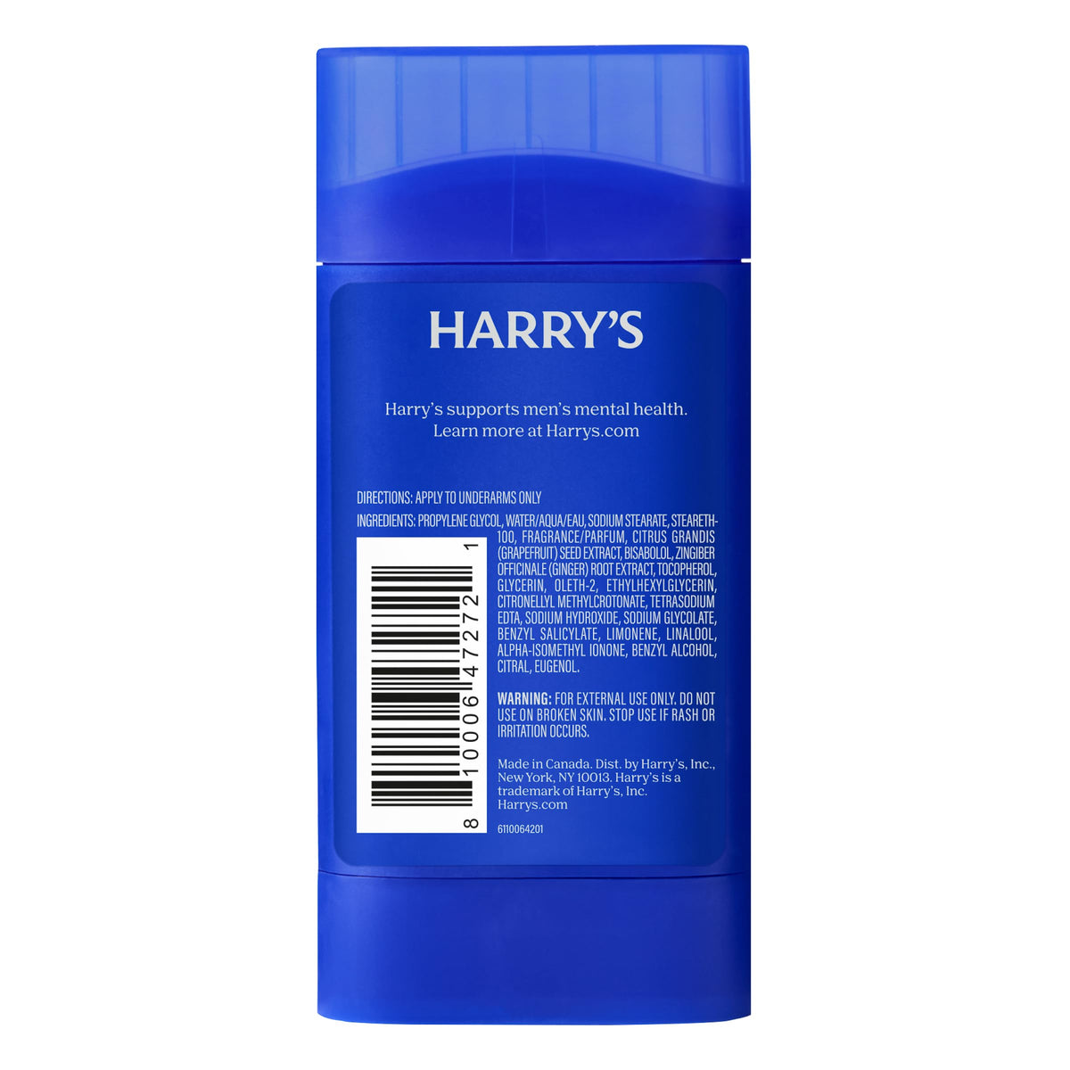 Harry's authentic USA imported premium men's underarm protection stick