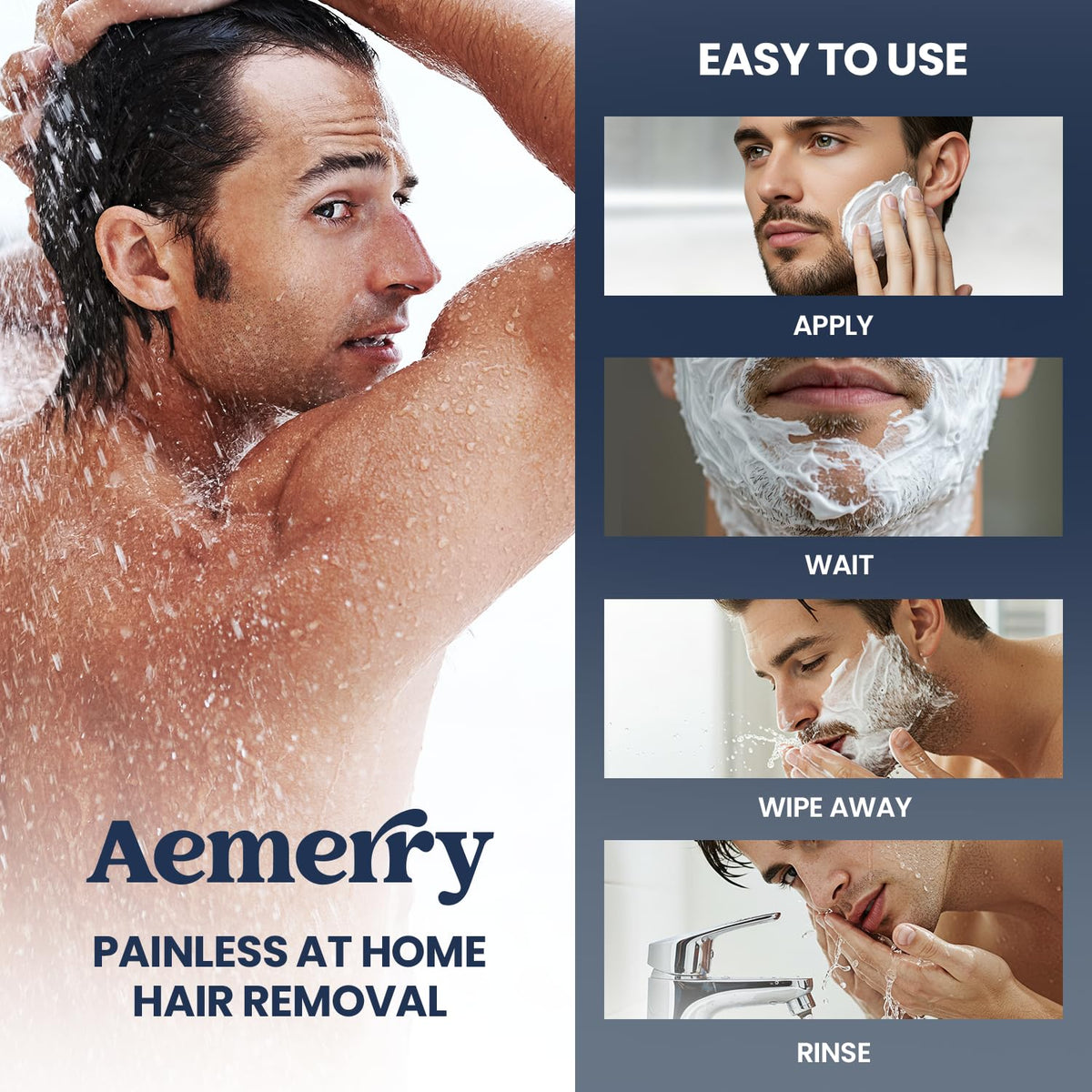 Premium USA imported men private part grooming cream package contents