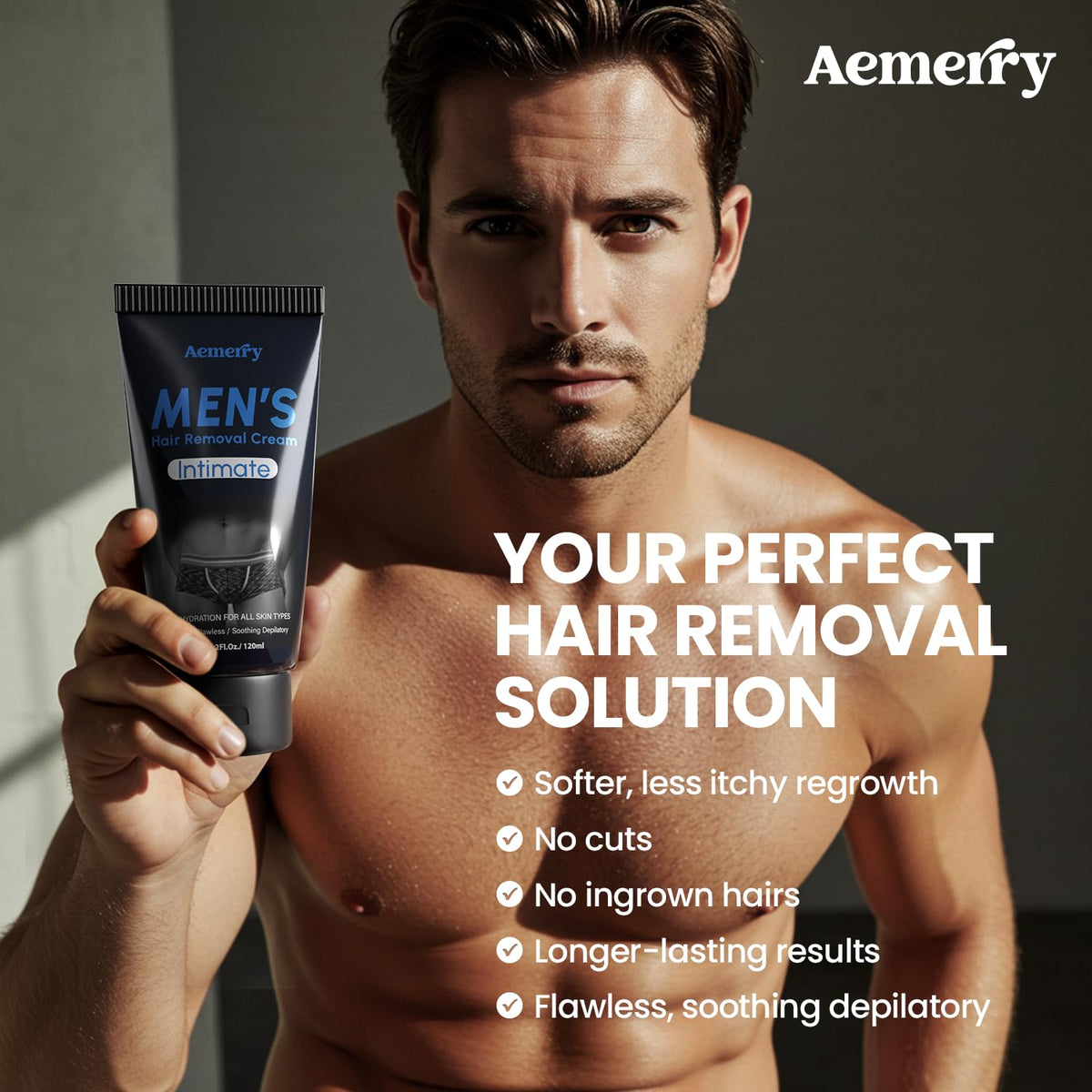Aemerry body hair solution for coarse hair on sensitive male skin