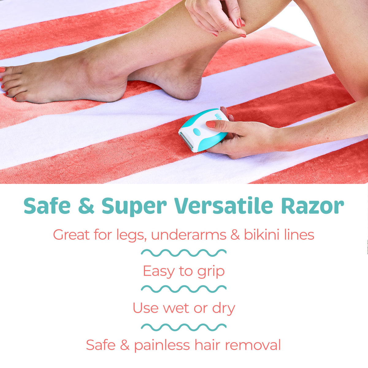 Palmperfect pattern variant electric razor for smooth female body grooming