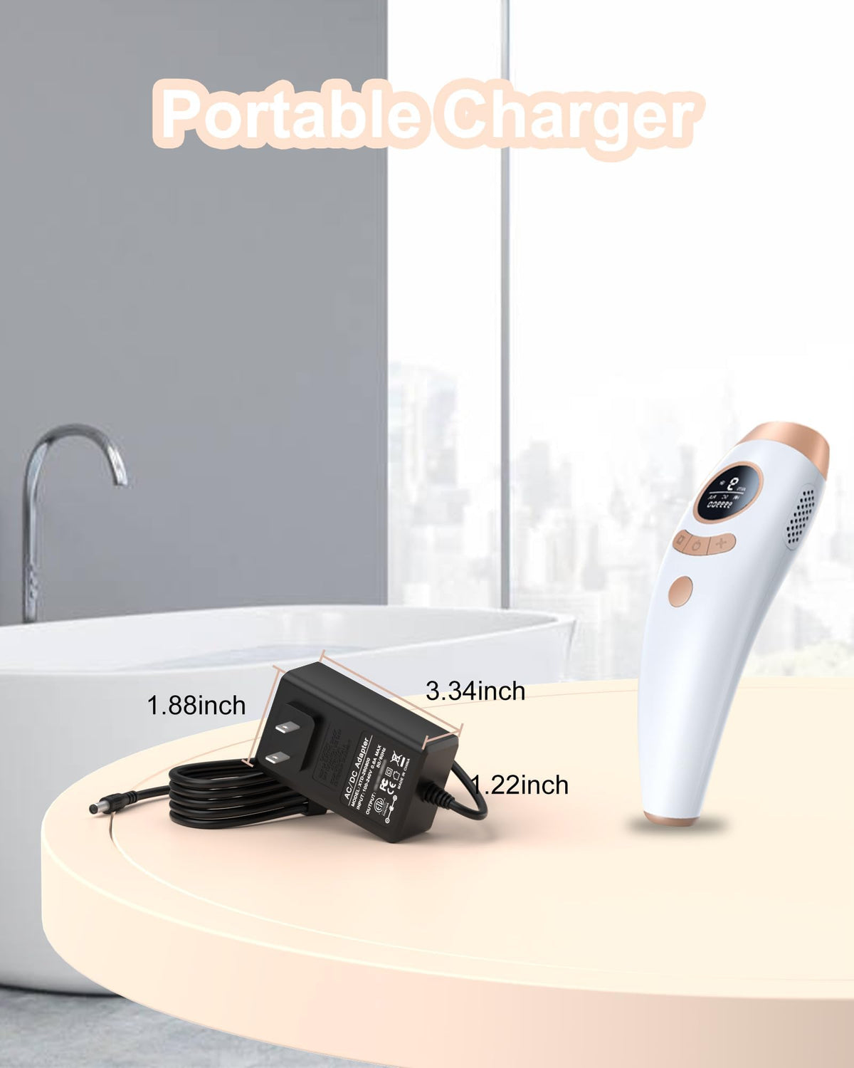 WZR universal input 24V 1.5A adapter showing durable cord construction