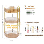 BEFSOP 360 degree spinning skincare storage stand showcasing smooth rotation function