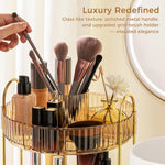 BEFSOP upgraded bathroom organizer countertop shelf with raised edge tray details