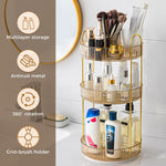 BEFSOP premium PET material vanity storage setup with makeup brushes and lipsticks