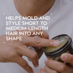 Aveda Men Pure-Formance Pomade 2.5 Ounce jar opened showing water-based texture