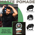 Side view of Suavecito medium hold hair pomade for men