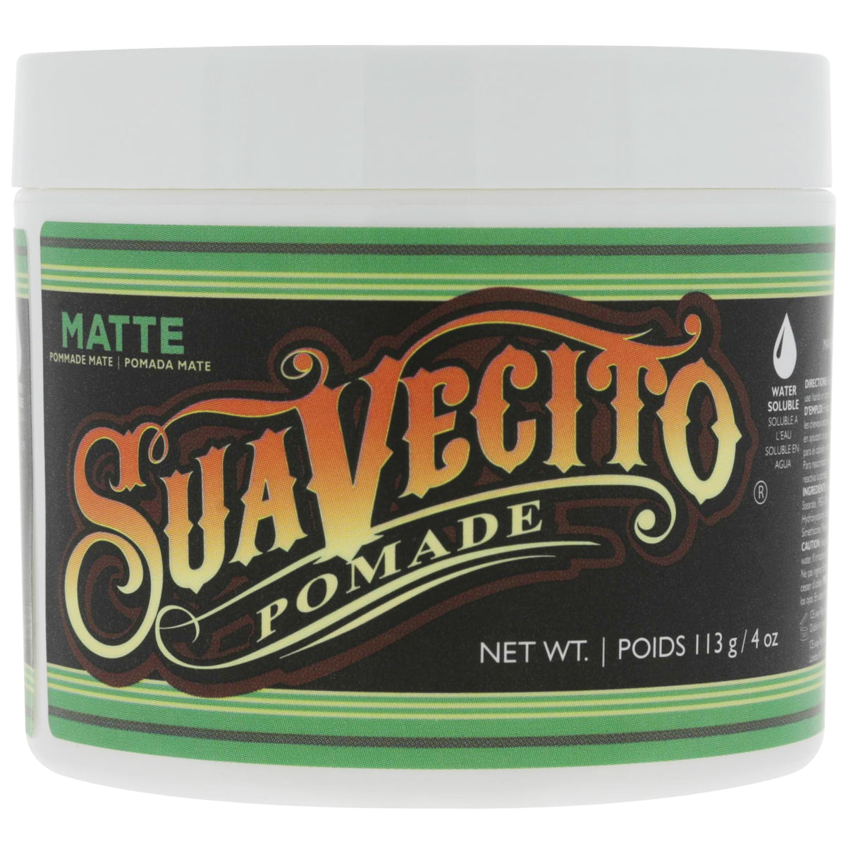 Suavecito styling paste double pack showing premium formulation details