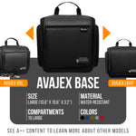Avajex travel toiletry bag with metal swivel hook extended