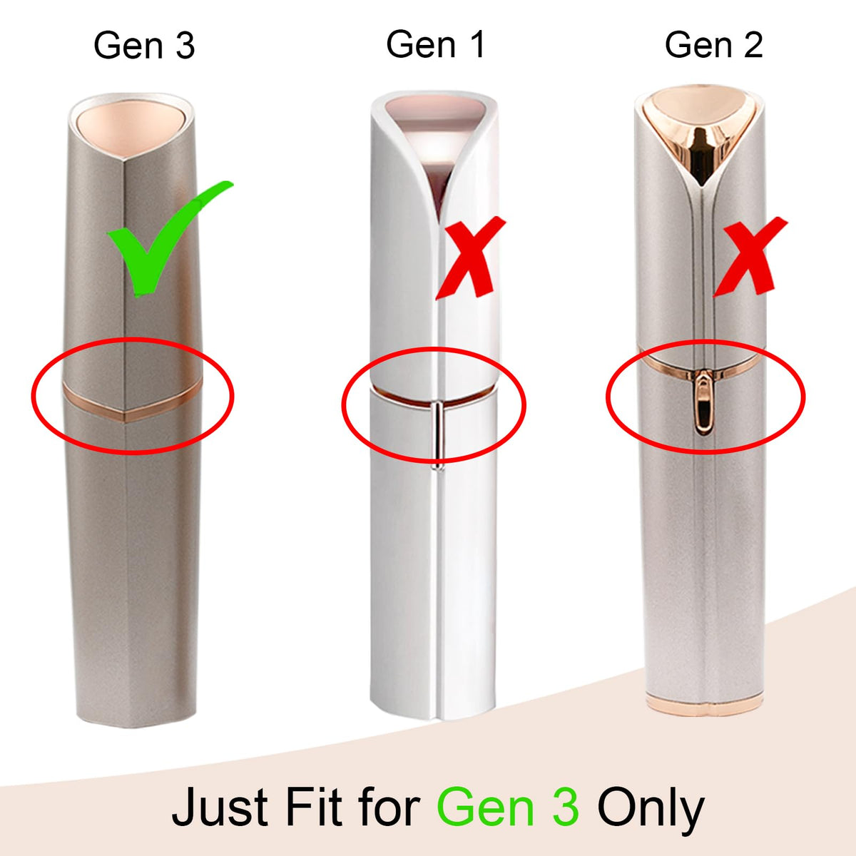 Five pack of gold plated replacement blades for Flawless hair removal device
