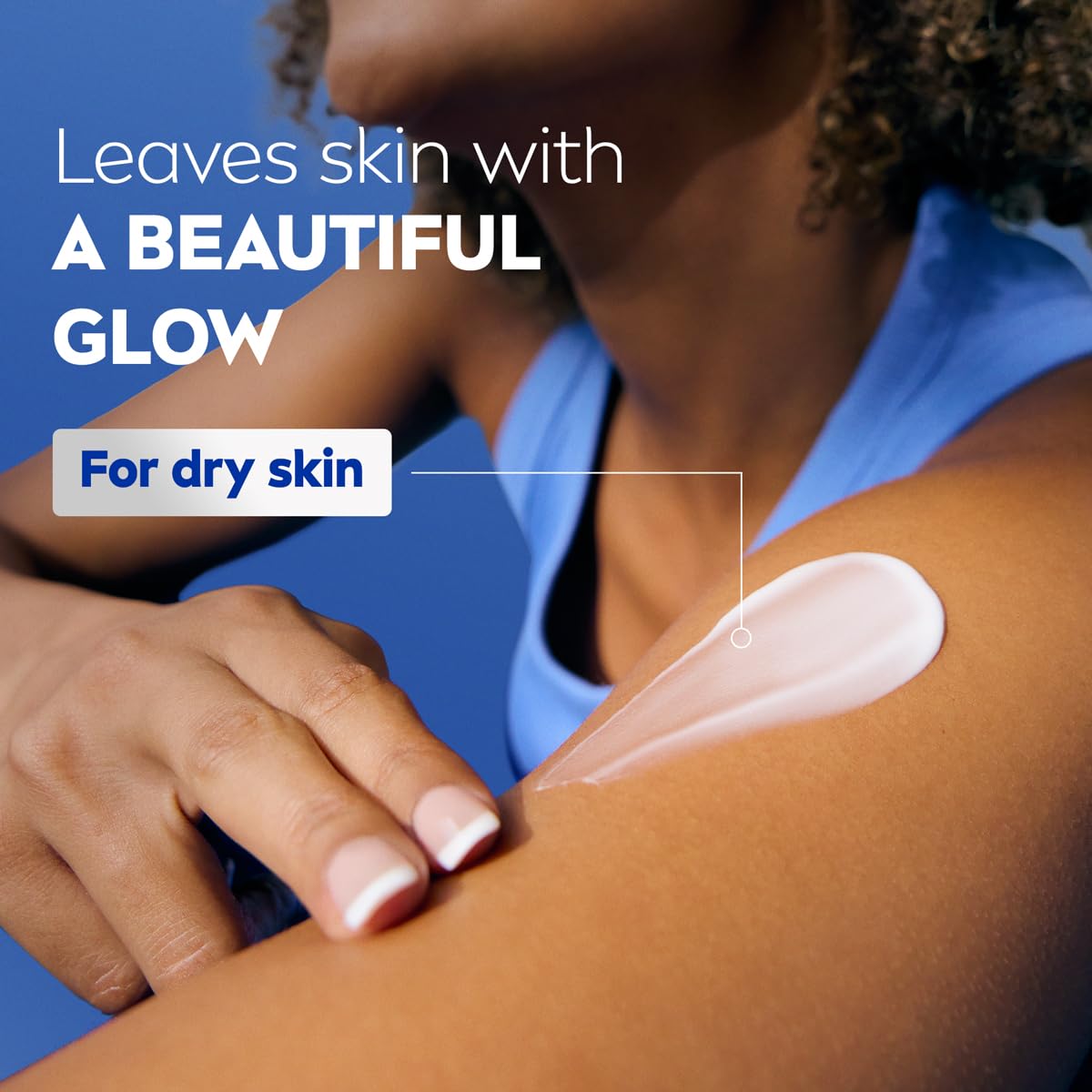 Side view of NIVEA 16 ounce jar highlighting 72 hour moisture claim