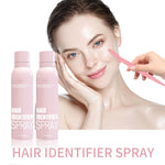 SHARPNAL dermaplaning spray pink bottle highlighting facial hair benefits