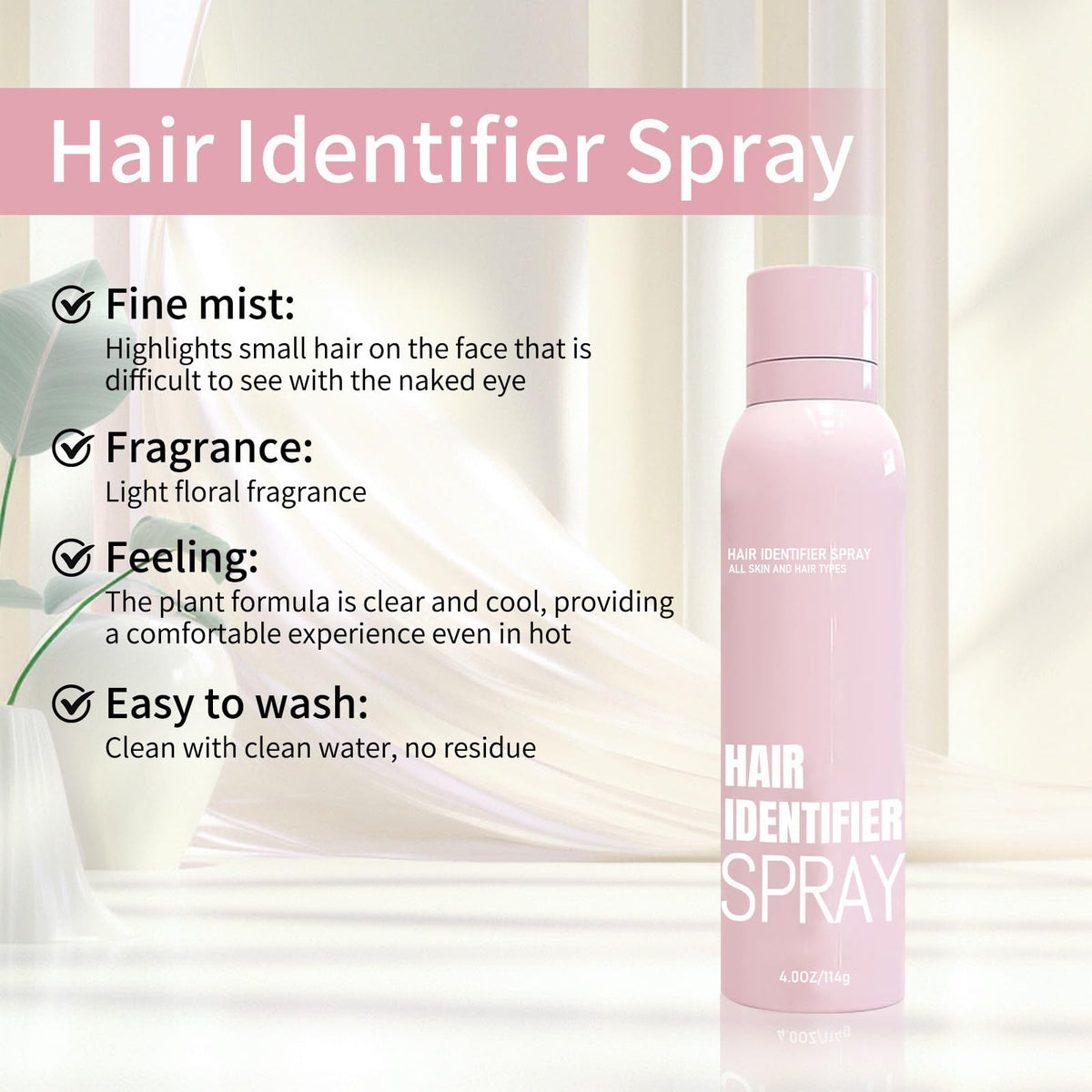 SHARPNAL hair identifying spray showing pink packaging color variant