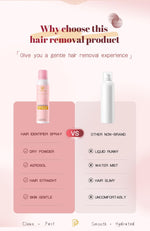 Phaamestic facial shaving mist bottle highlighting fine vellus hair on the face for precise grooming.