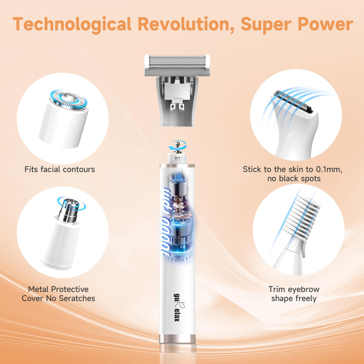 Waterproof IPX7 personal shaver being rinsed directly under a running tap.