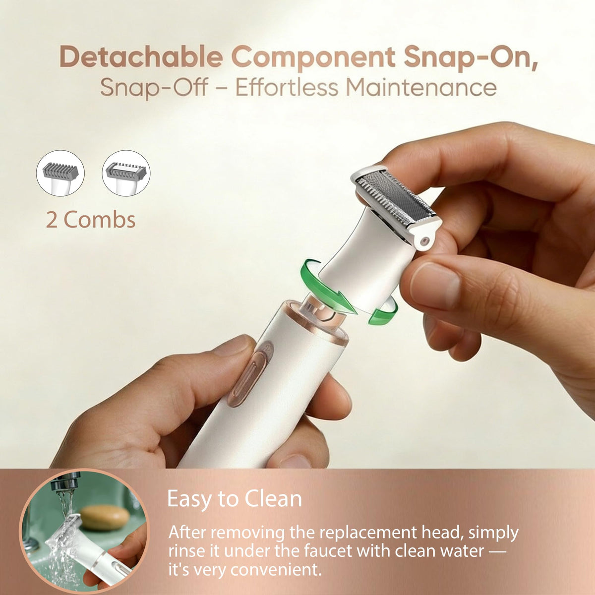 Gurelax multi-functional electric trimmer set neatly arranged on a clean vanity.