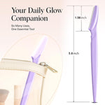 Twelve piece purple facial hair removal razors for men and women hair trimming