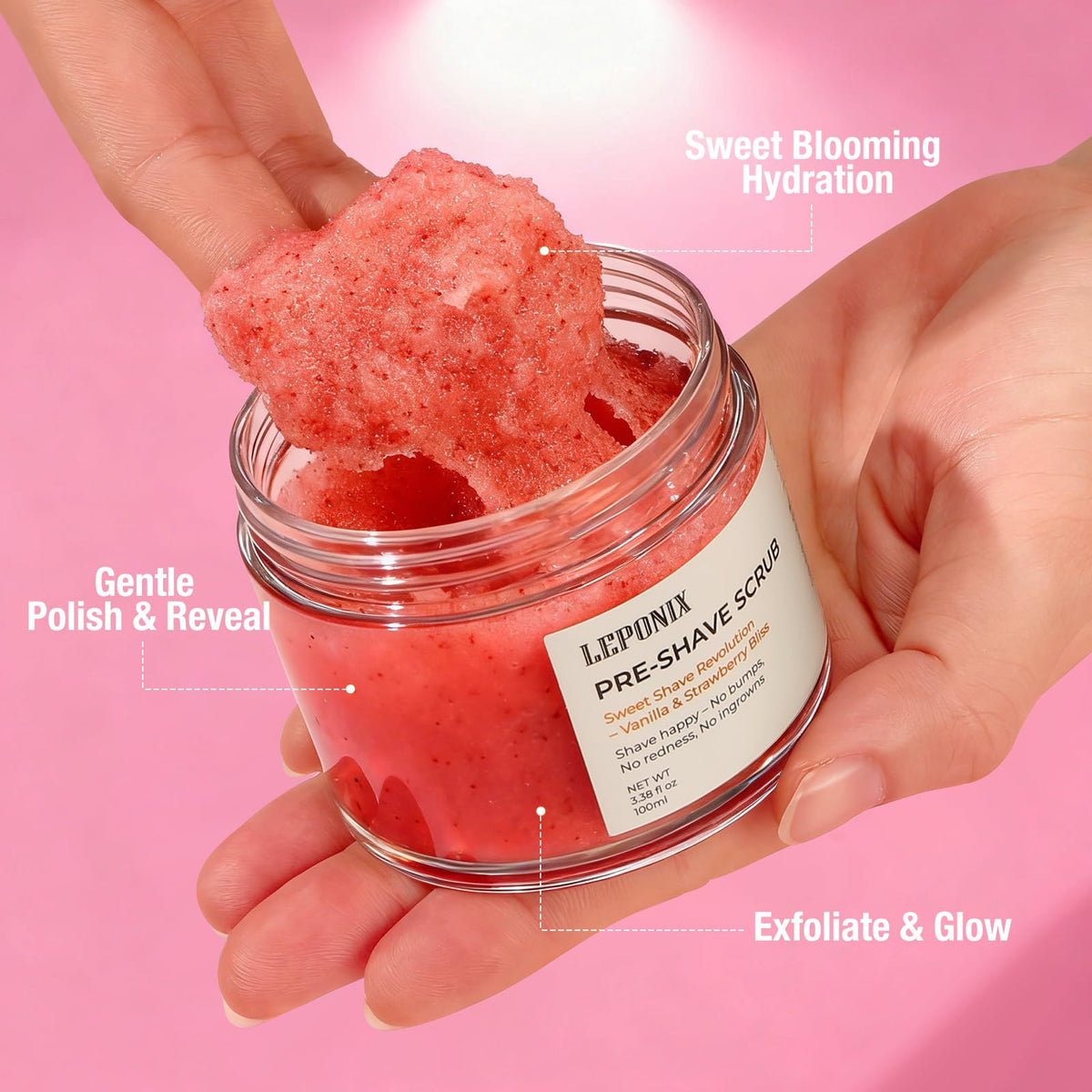 Leponix protective shaving cream container displaying authentic imported labels for women